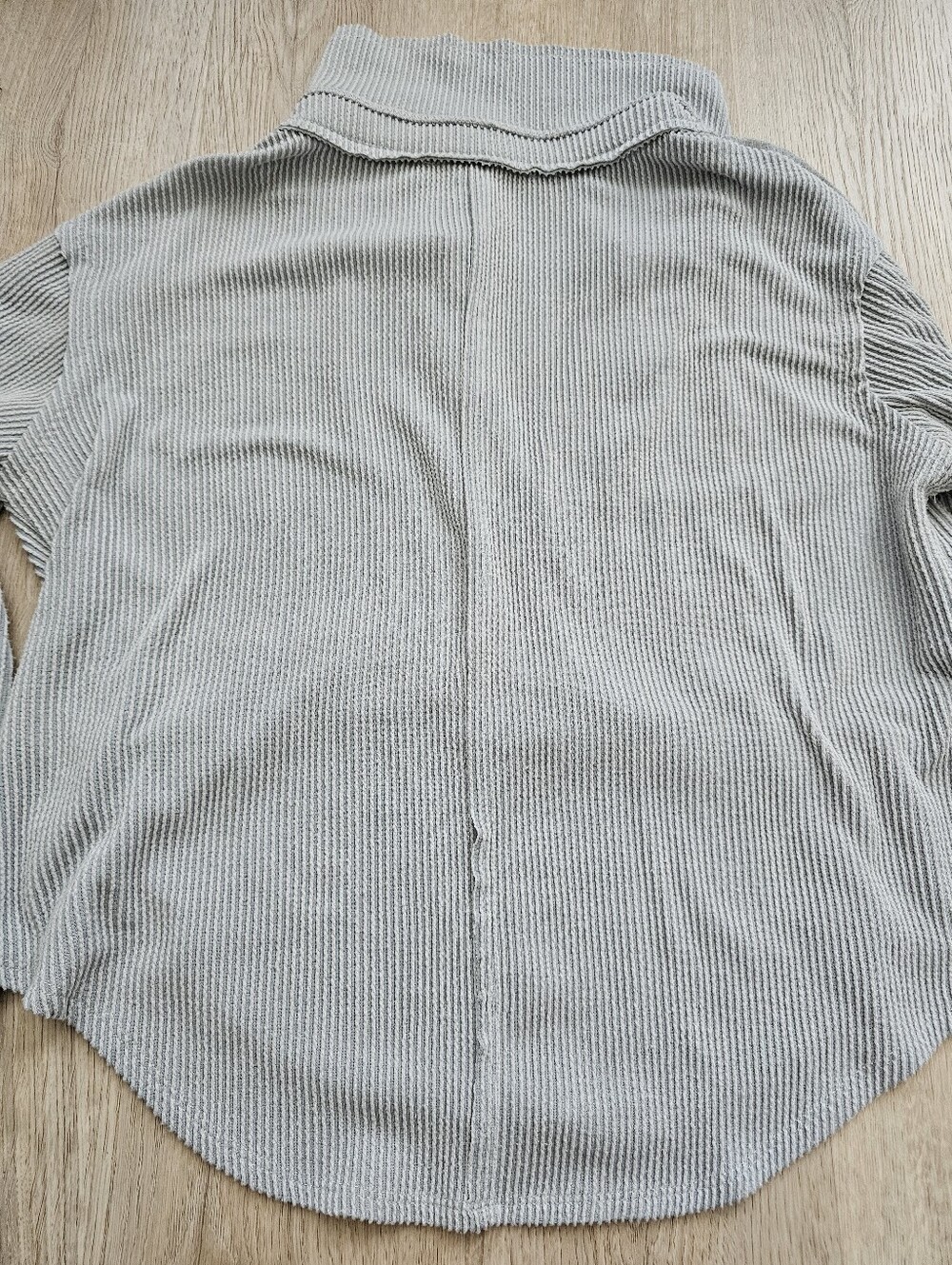 Altar'd State Light Blue Ribbed Pullover - Picture 7 of 9